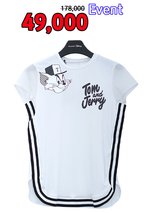 스팍스 디즈니 골프 워너 고무 밴드로 특별한 디자인 티셔츠 WI2LTS035