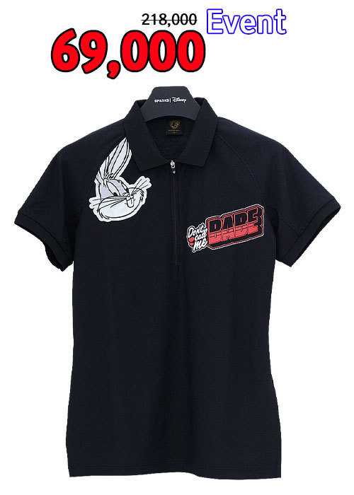 스팍스 디즈니 골프 워너 깔끔하고 귀여운 토끼 포인트 티셔츠 WI2LTS032