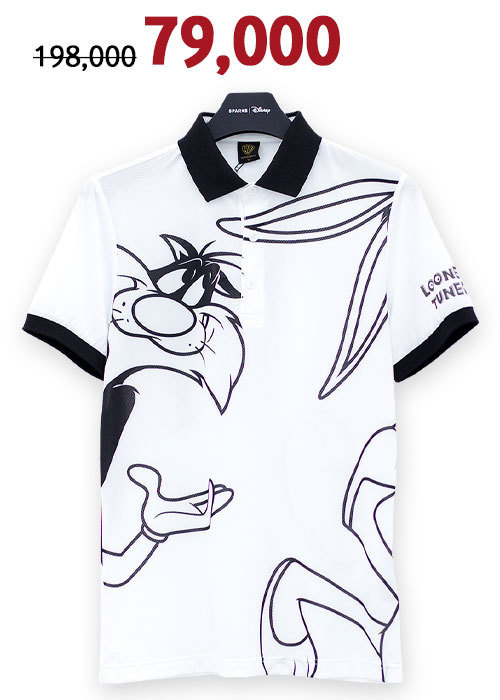스팍스 디즈니 골프 실베스터 캐릭터가 돋보이는 남성 티셔츠 WI2MTS037
