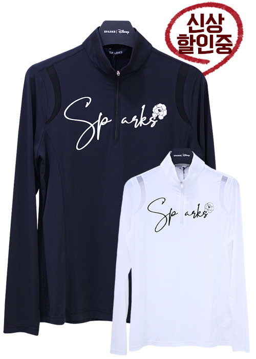 신상 디즈니 골프 정품 스팍스 어깨 시스루 포인트 여성 티셔츠 SK1LTS005