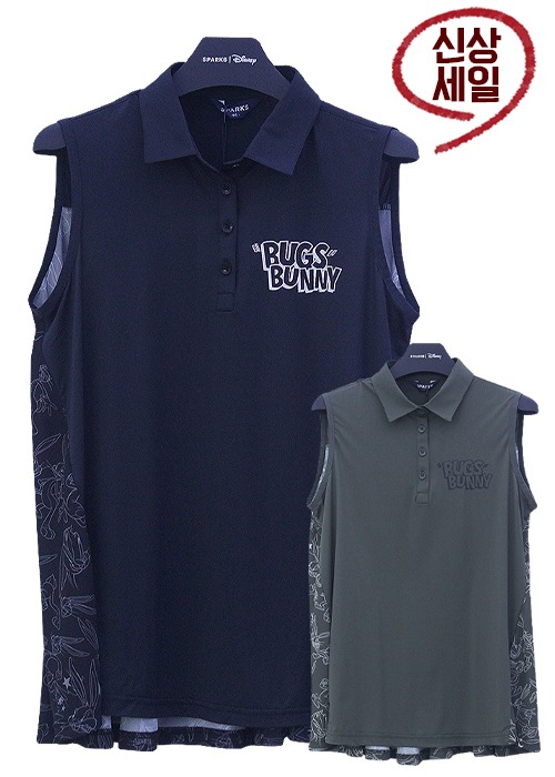디즈니 골프 워너 박스하고 롱 여성 민소매 여름카라 티셔츠 WK2LTS035